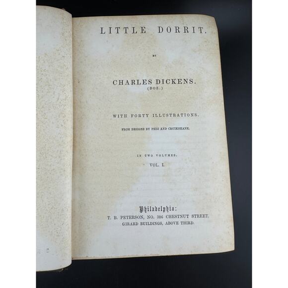 Charles Dickens "Little Dorrit - Volume I" - The Peterson's Duodecimo Edition - Picture 10 of 14